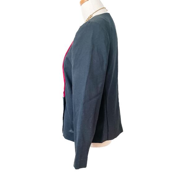 Vintage 80s Leslie Fay retro padded shoulder blazer jacket size small S - Picture 3 of 8
